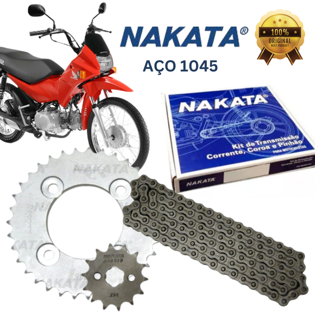 Kit Transmissão POP 100 2007 A 2015 - ORIGINAL NAKATA TM10155