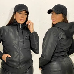 Corta Vento Feminino Capuz Forrado