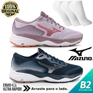 Tênis Mizuno Wave Falcon 4 Feminino + 3 Pares de Meias 100% Original Com Nota Fiscal e Garantia em Oferta na Shopee