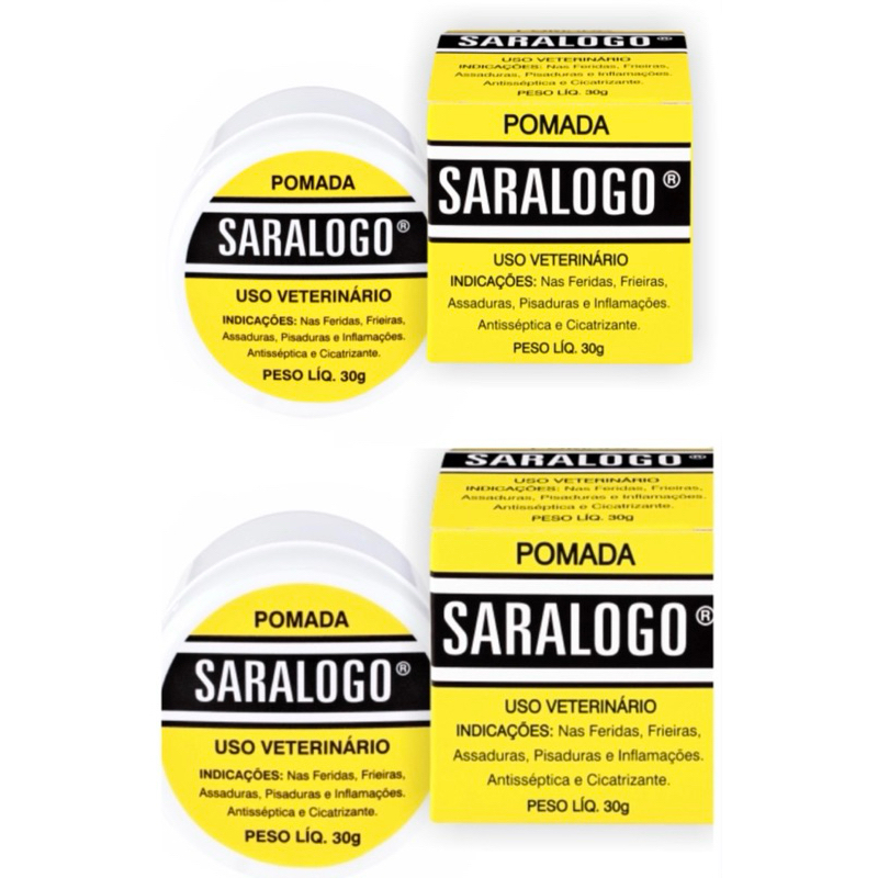 Kit C/ 2 Pomada Cicatrizante Matacura Saralogo para Cães e Gatos em Oferta na Shopee