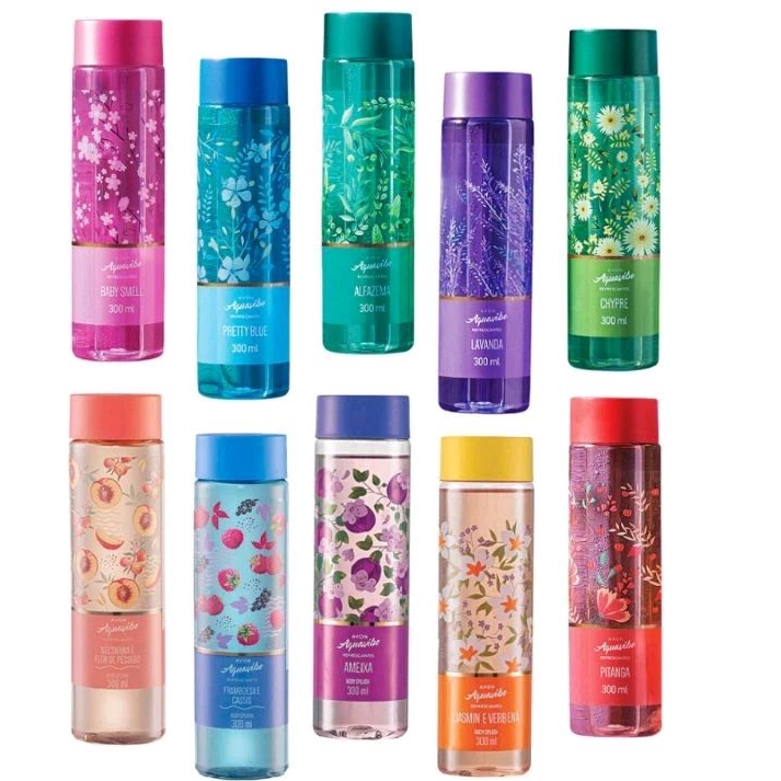 Aquavibe Refrescantes Body Splash Avon 300 ml - Baby smell ou Pretty Blue ou Melancia