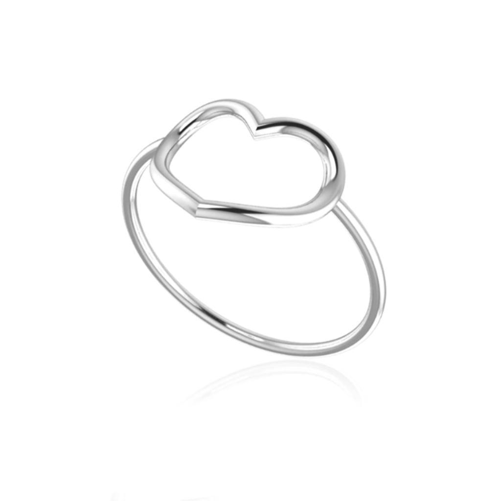 Anel Coração Prata 950 Coração Liso Luxury em Oferta na Shopee