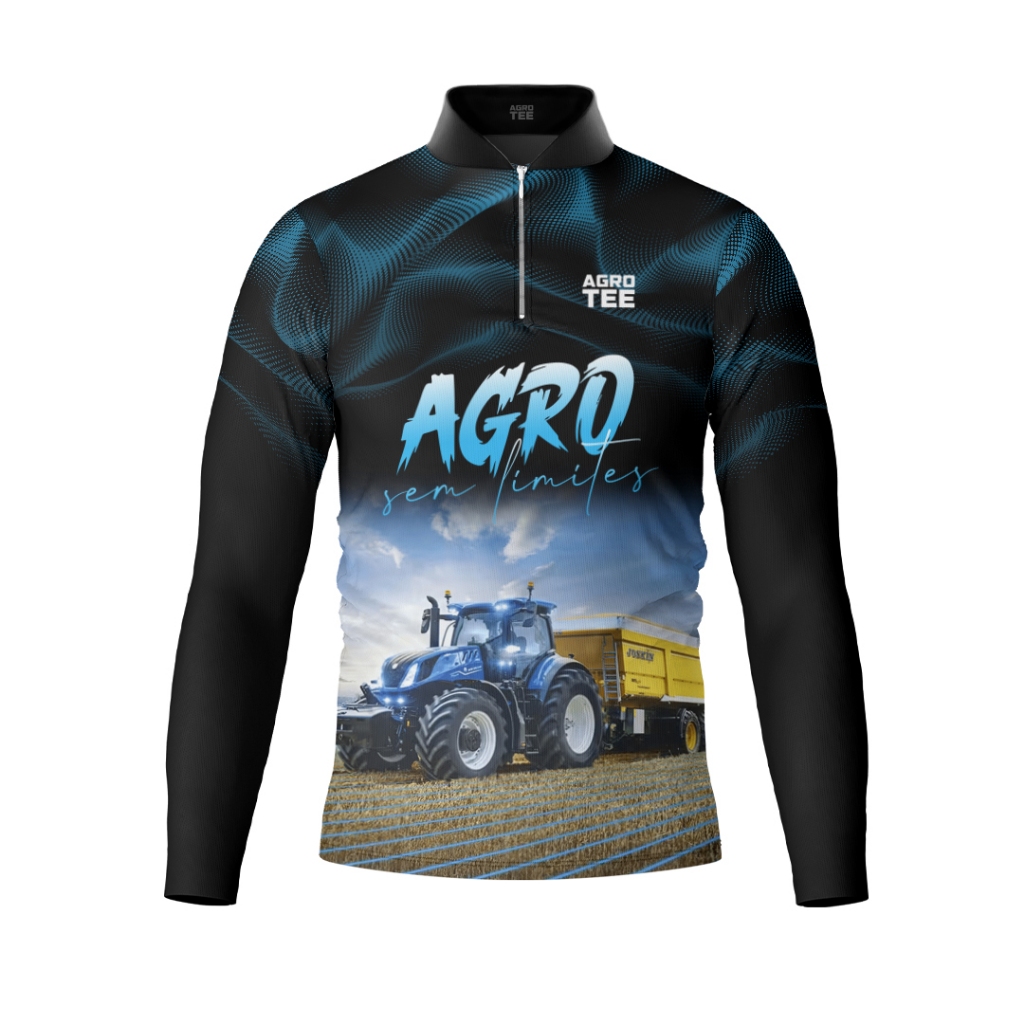 Camisa Camiseta Agro Masculina Trator Proteção Solar Uv50+