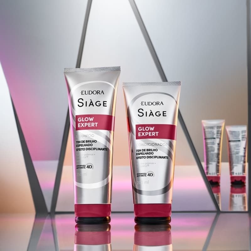 SHAMPOO SIAGÉ GLOW EXPERT 250ml ORIGINAL EUDORA. (shampoo 250ml + condicionador 200ml)