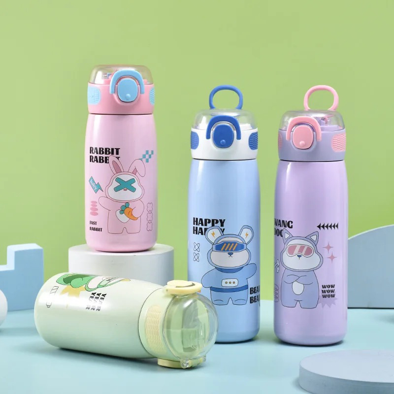 Garrafa Térmica470ML I/620ML Infantil Fofa Kawaii com Desenho Garrafa de Agua—A520 em Oferta na Shopee