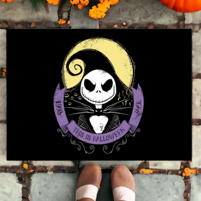 Tapete capacho para porta decoração halloween - This is Halloween Estranho mundo de Jack
