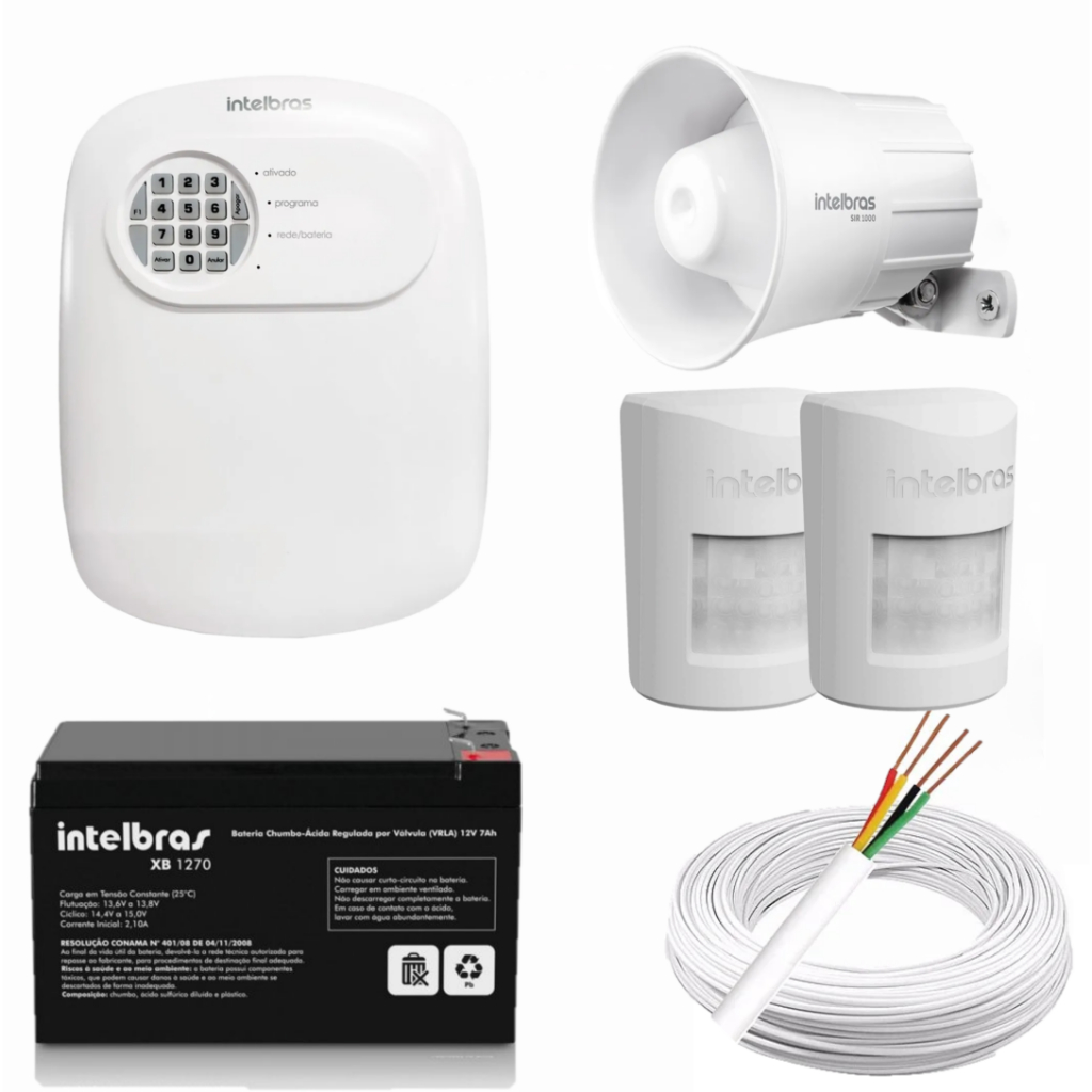 Kit Alarme intelbras residencial ANM 24 Net Sensor Sem Fio