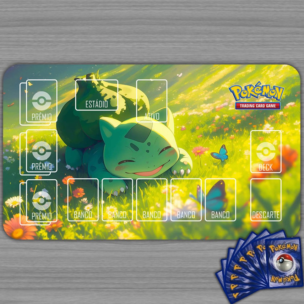PLAYMAT POKÉMON TCG - CUTE BULBASSAUR em Oferta na Shopee