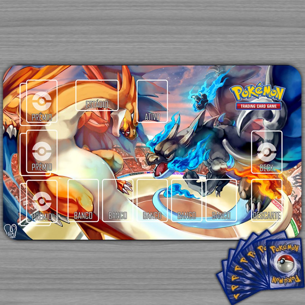 PLAYMAT POKÉMON TCG - CHARIZARD BATTLE em Oferta na Shopee