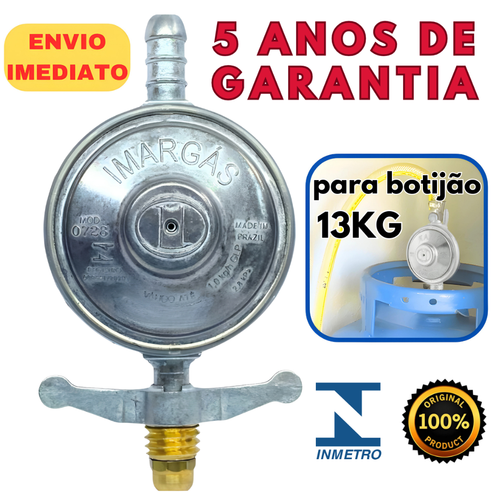 Registro Regulador De Gas De Cozinha Botijão 13k original