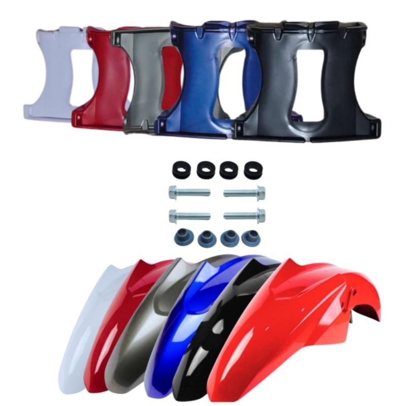 Paralama Cg Titan 125 150 160 Fan Start 2014 2023 + 1 Suporte Injetado Kit fixação Parafusos Bucha coxim