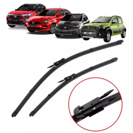 Par Palheta Limpador Parabrisa Argo Uno Mobi 2015 2016 2017 2018 2019 2020 2021 2022 2023