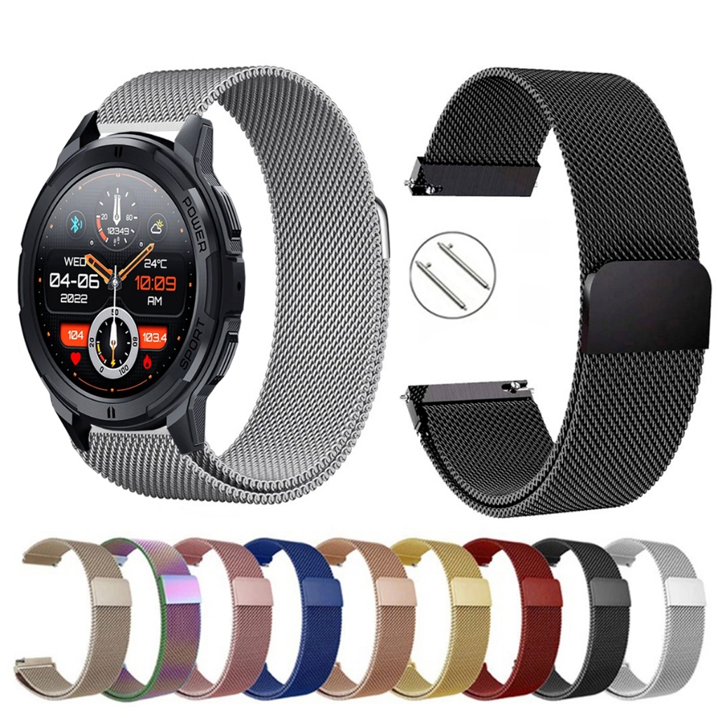 Pulseira de 22mm milanesa aço inox para Carbon Scout  de Engate Rapido