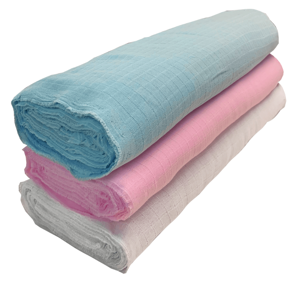 Rolo de Tecido no Metro Fralda Quadriculada Dupla Marca Voigtex - 160g/m2 100% Algodão Bebê e Artesanato