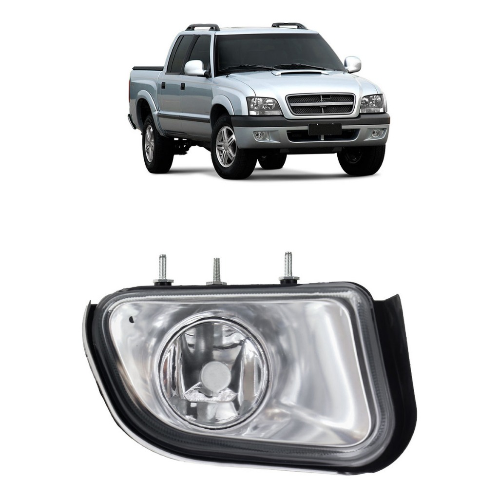 Farol Neblina Farol Auxiliar Camionete S10 Blazer Pit Bull Pisca Cristal 2001 à 2011