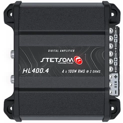 Módulo Amplificador Stetsom Hl400.4 400w Potência 4 Canais Bridge High Line