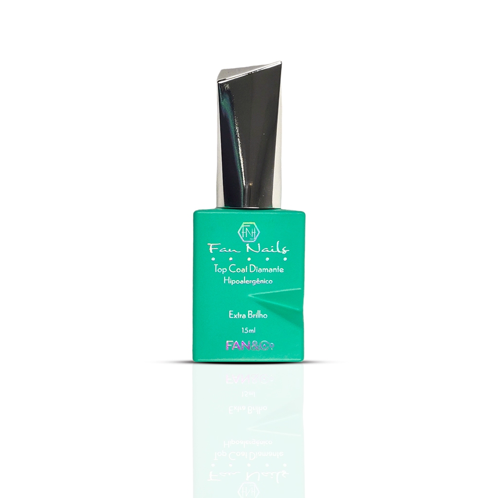 Top Coat Diamante Fan Nails 15ml Extra Brilho Para Unhas