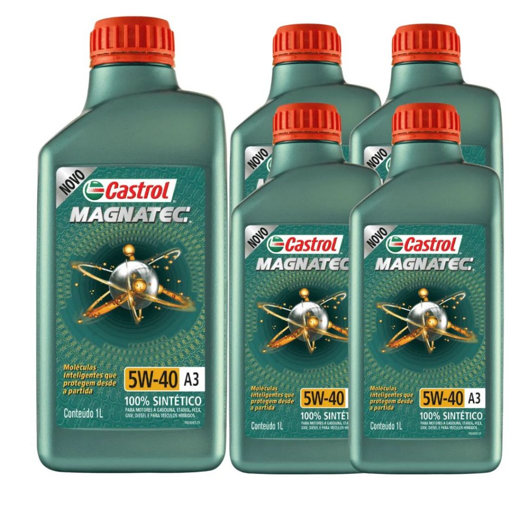 KIT 5 OLEO CASTROL MAGNATEC 5W40 A3/B4 502 00