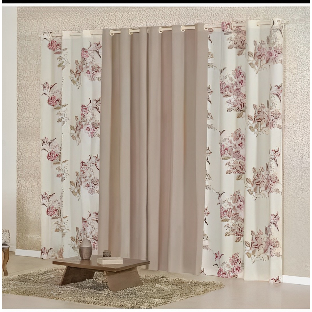 Cortina Florata 2 Metros Perfeita Para Cozinha, Sala ou Quarto - Marca.casa em Oferta na Shopee