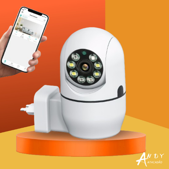 Câmera De Segurança Wifi Tomada Facilidad Na Instalação 1080