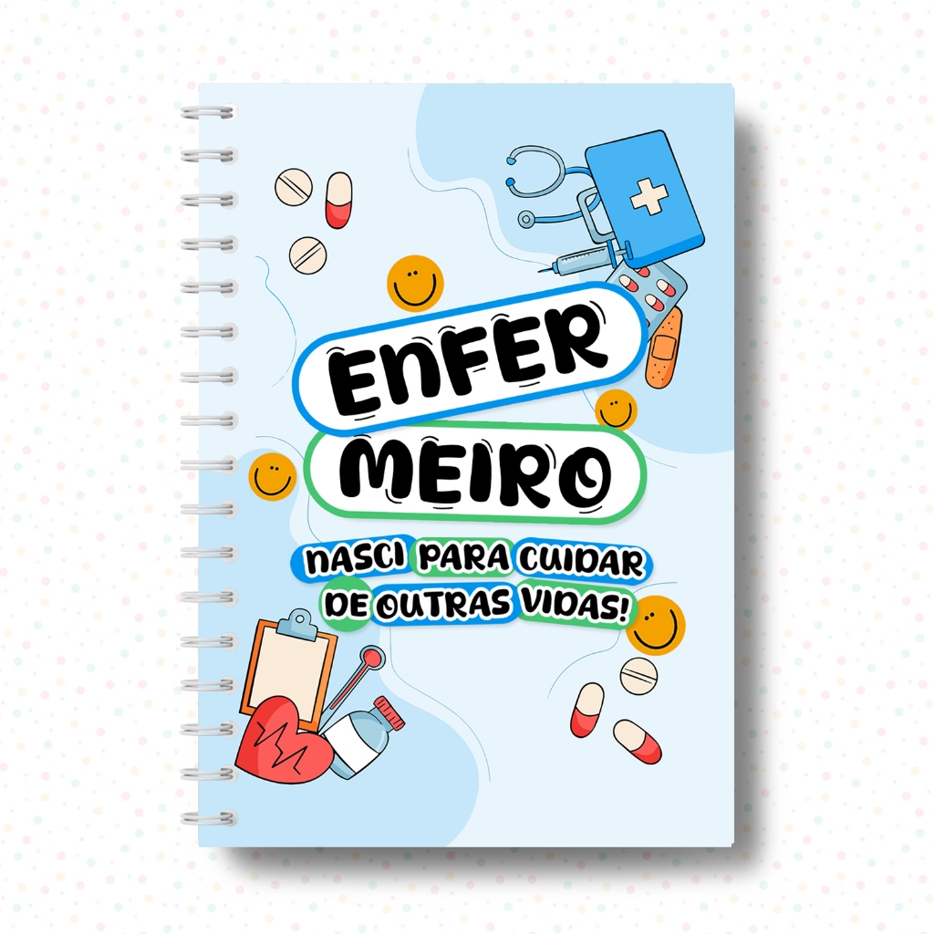 Caderneta Guia Curso Técnico Enfermagem Nasci Para Cuidar Capa Azul Manual Prático Consulta Estágio