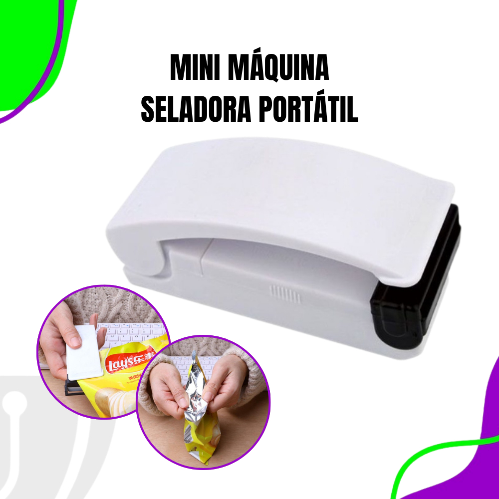 Mini Máquina Seladora de Embalagens Cozinha Selador Alimentos Pilha Portátil