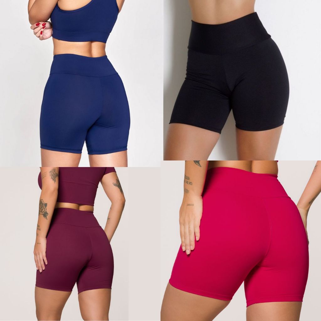 kit 4 Short Premium Fitness Academia