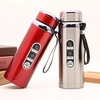 Garrafa 800ml Inox Térmica Com Infusor Prata Dourada De Água Café Parede Dupla Garrafa térmica em Oferta na Shopee