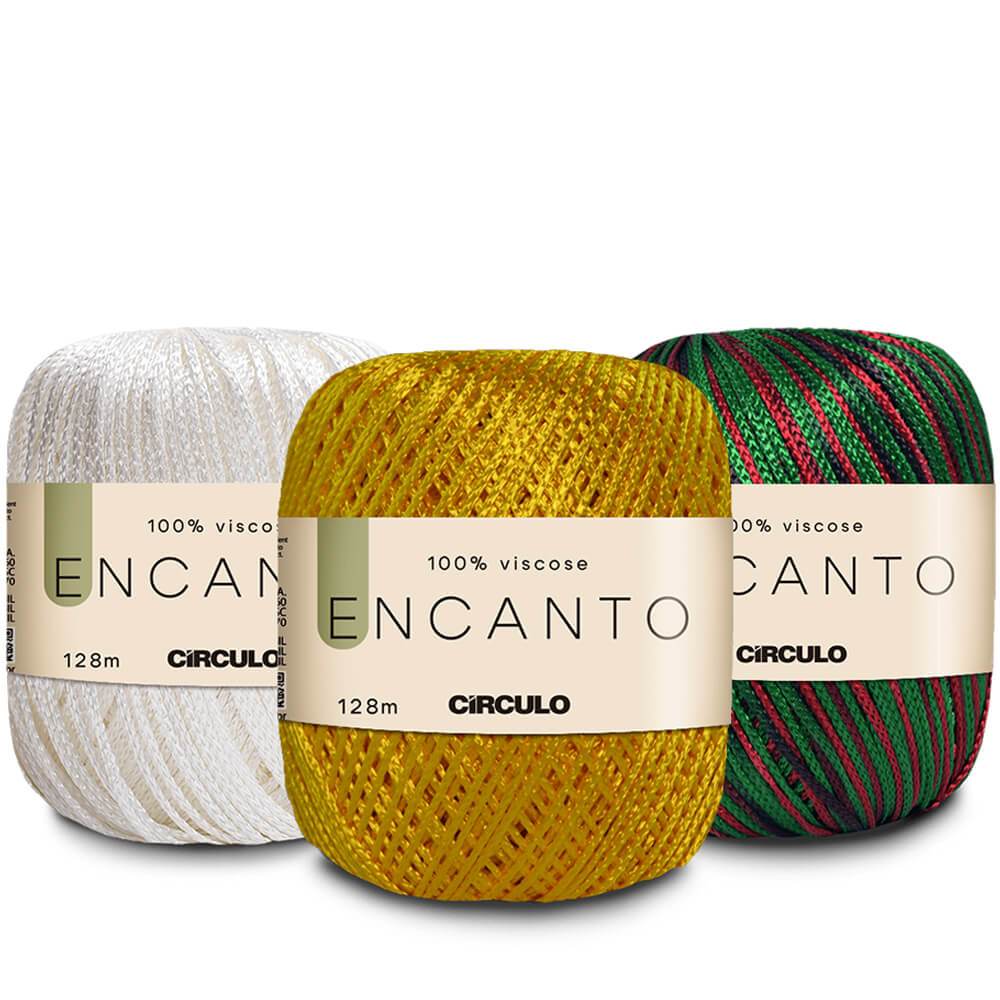 Linha Encanto Circulo 128m para Crochê e Tricô 100% Viscose - Cores