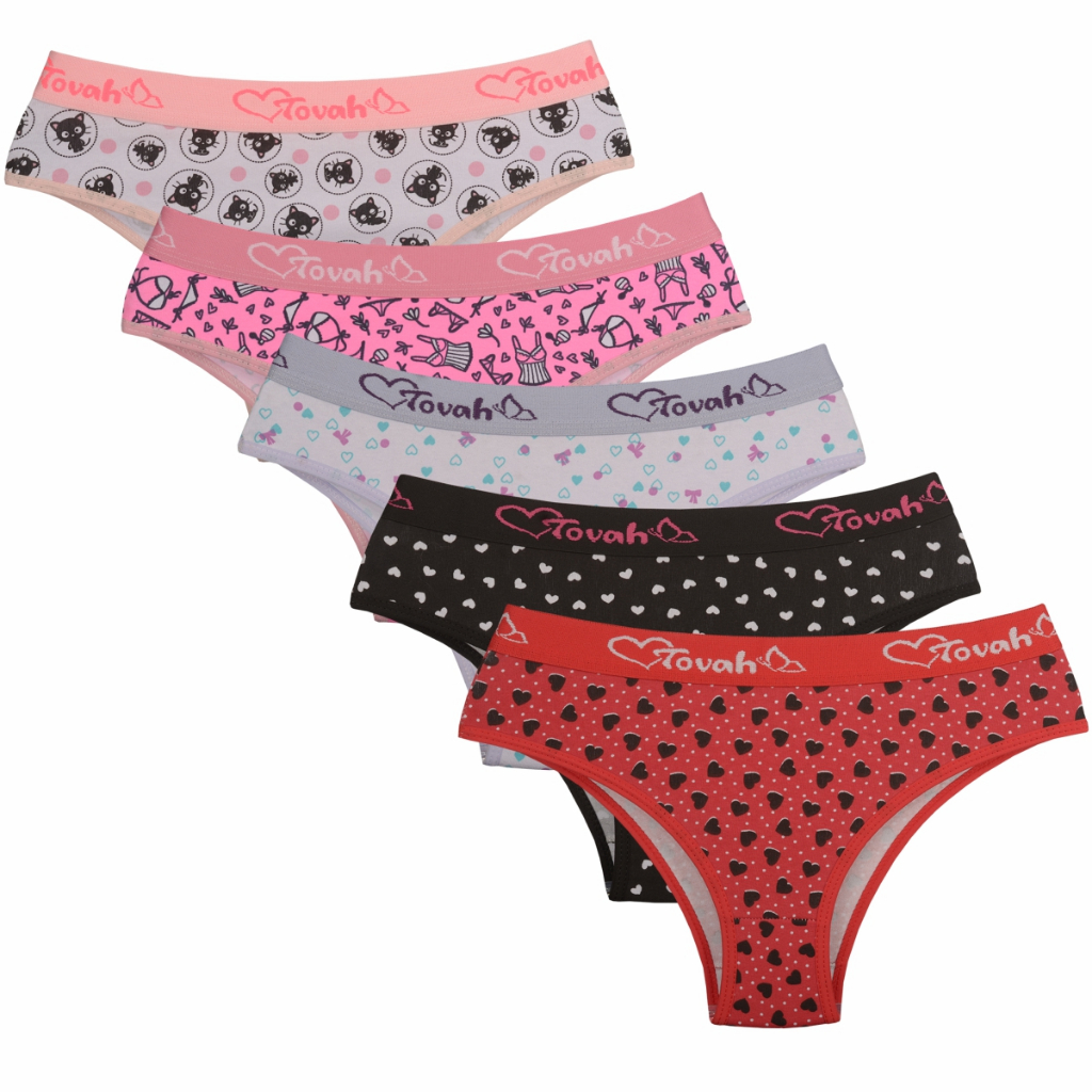 Kit 10 Calcinhas Tanga Algodão Elastico Exposto Cotton em Oferta na Shopee