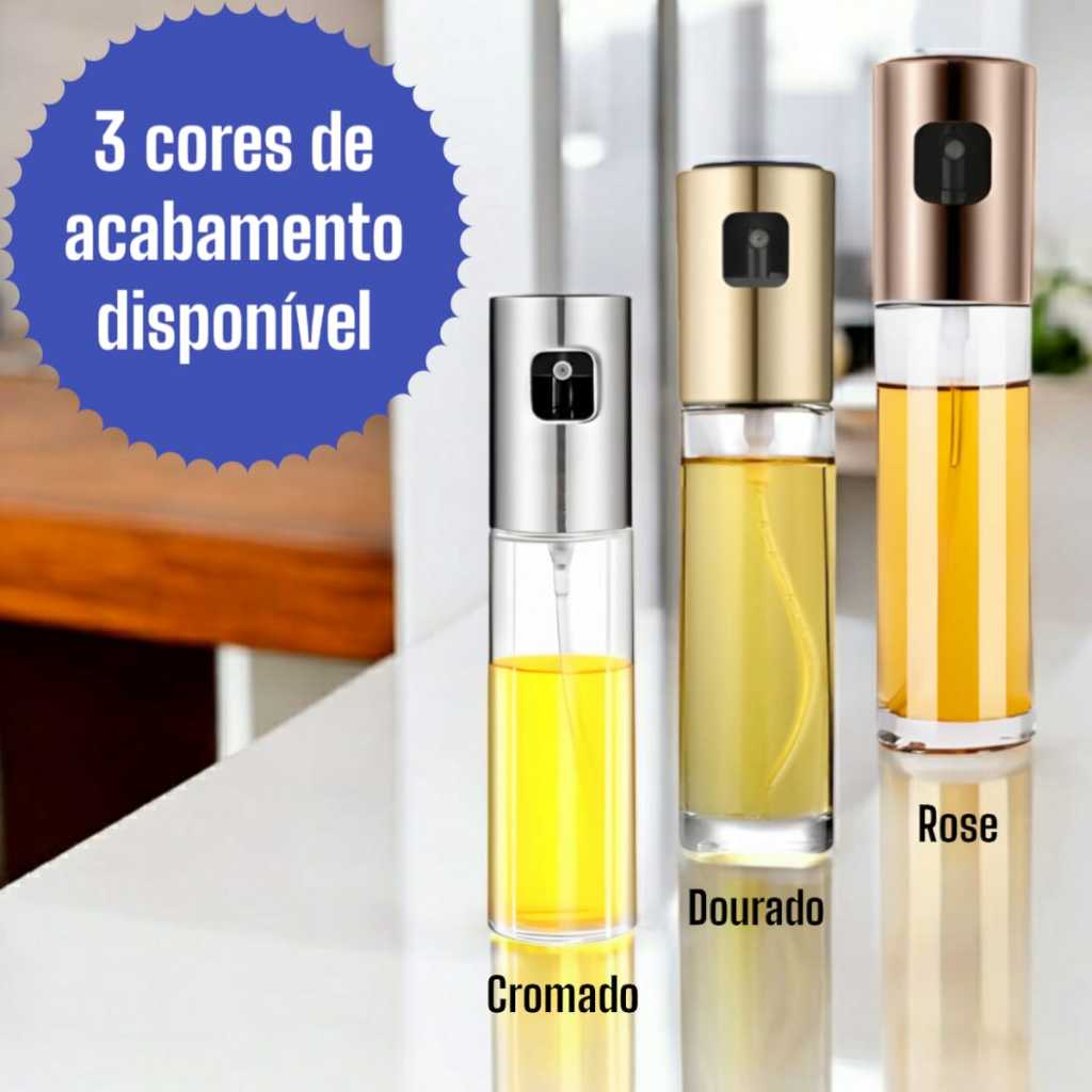 Kit 2 Spray Pulverizador Borrifador para Tempero Azeite Vinagre Shoyu Oleo em Vidro 100ml