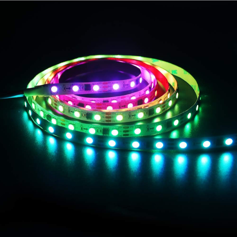 Fita LED Digital Flexível RGB LED Strip 60 Pixels/LEDs por Metro 5V