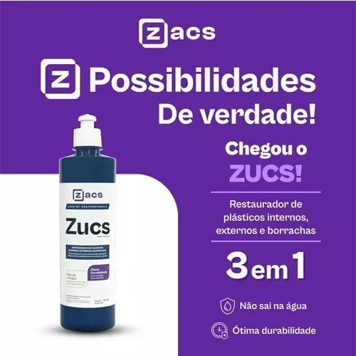 Zucs Vonixx Restaurador De Plástico Interno Externo Zacs 500ml · foto 2
