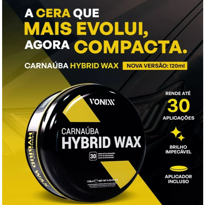 Cera Hybrid Wax Vonixx Carnaúba Automotiva Protetora 120ml · foto 2