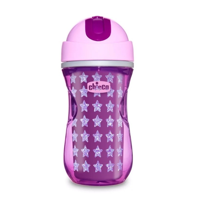 Copo Sport Cup 14m+ Menina Chicco Roxo Estrela - Mom & Baby