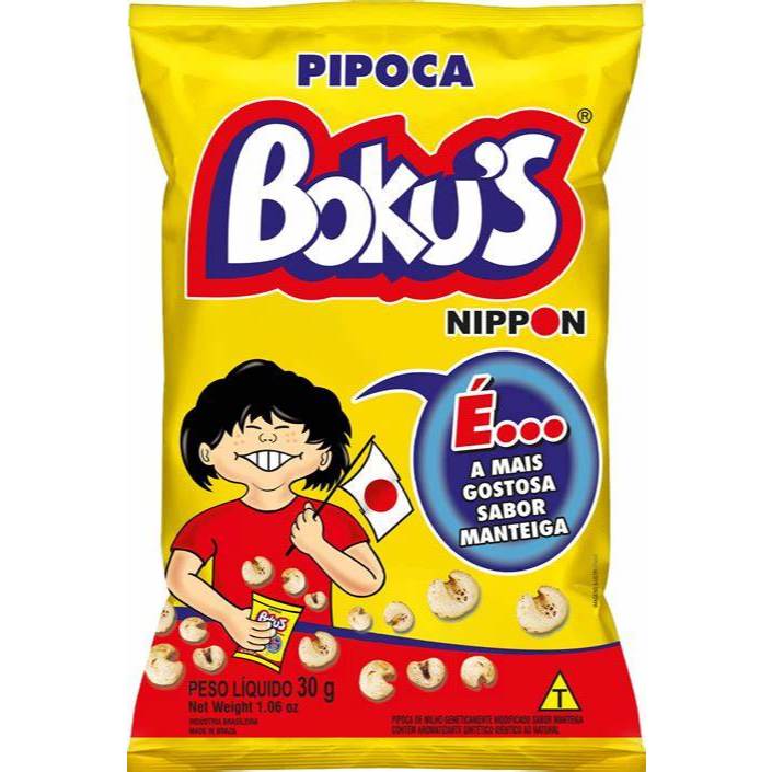 Pipoca Bokus Salgada 10 Unidades de 30g Original
