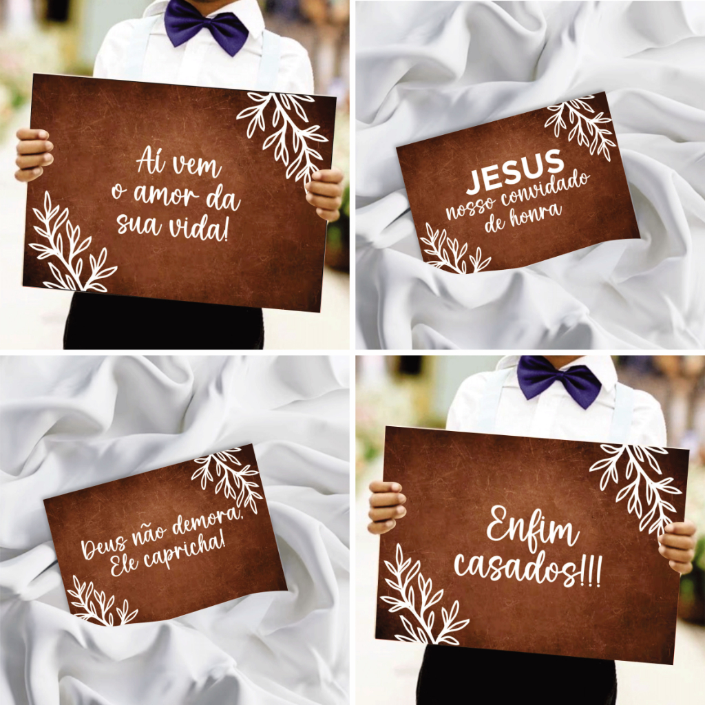 Placa De Casamento Madeira Escura - Plaquinha Decorativa Entrada Noiva Noivo Pajem Daminha Cortejo em Oferta na Shopee