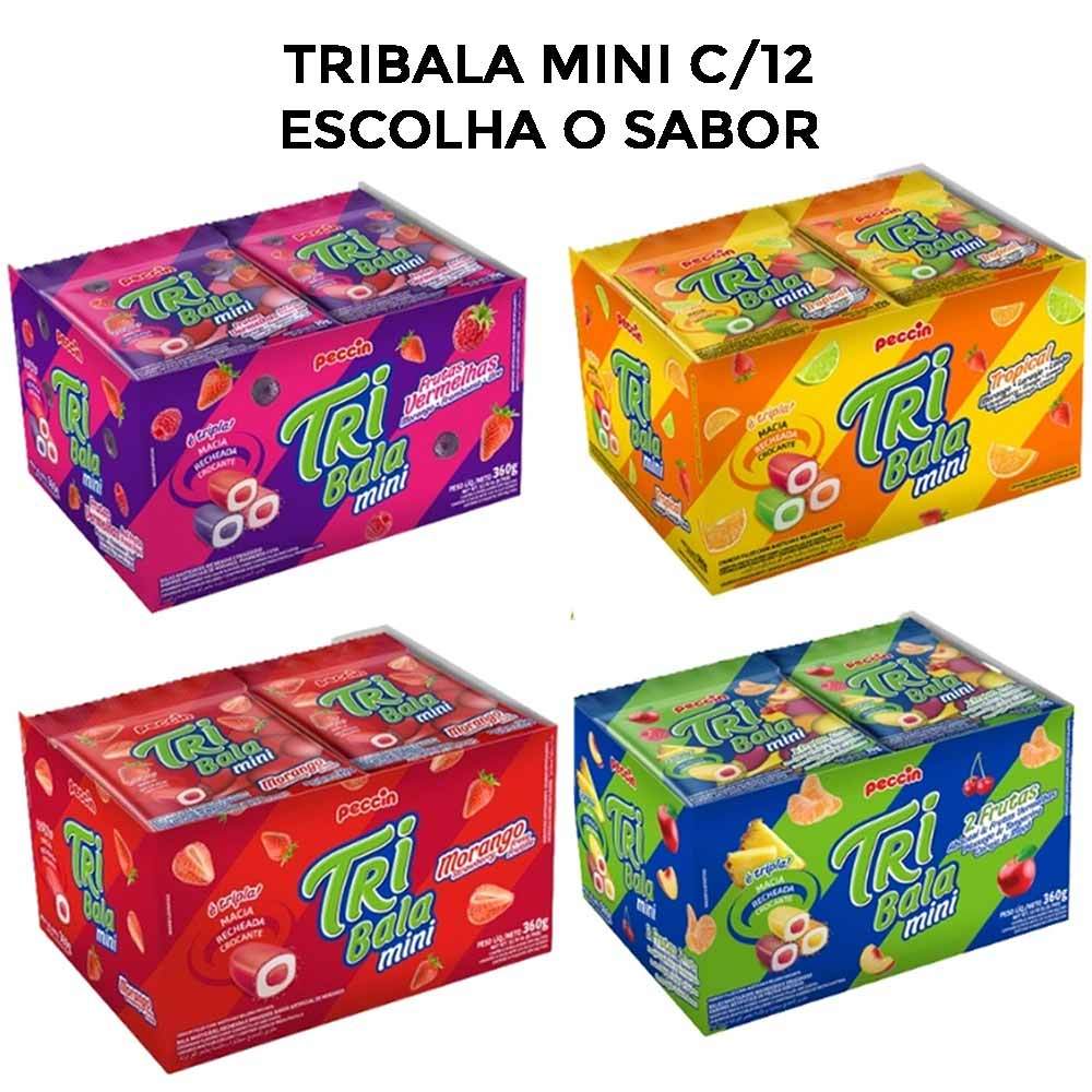 Mini Bala Tribala Recheada Sabores c/12 - Peccin