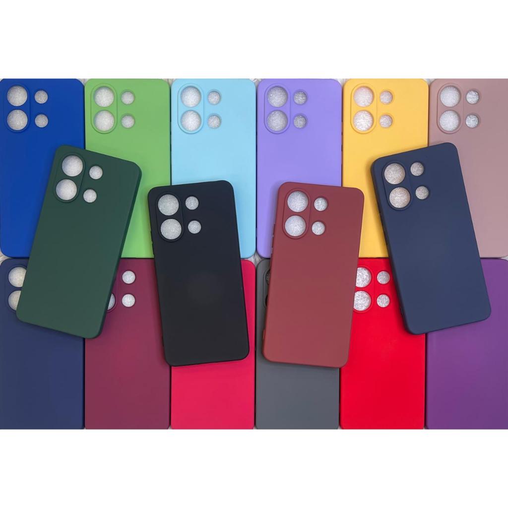 Capa Capinha Para Redmi Note 13 4G Silicone Aveludado Pelicula Case
