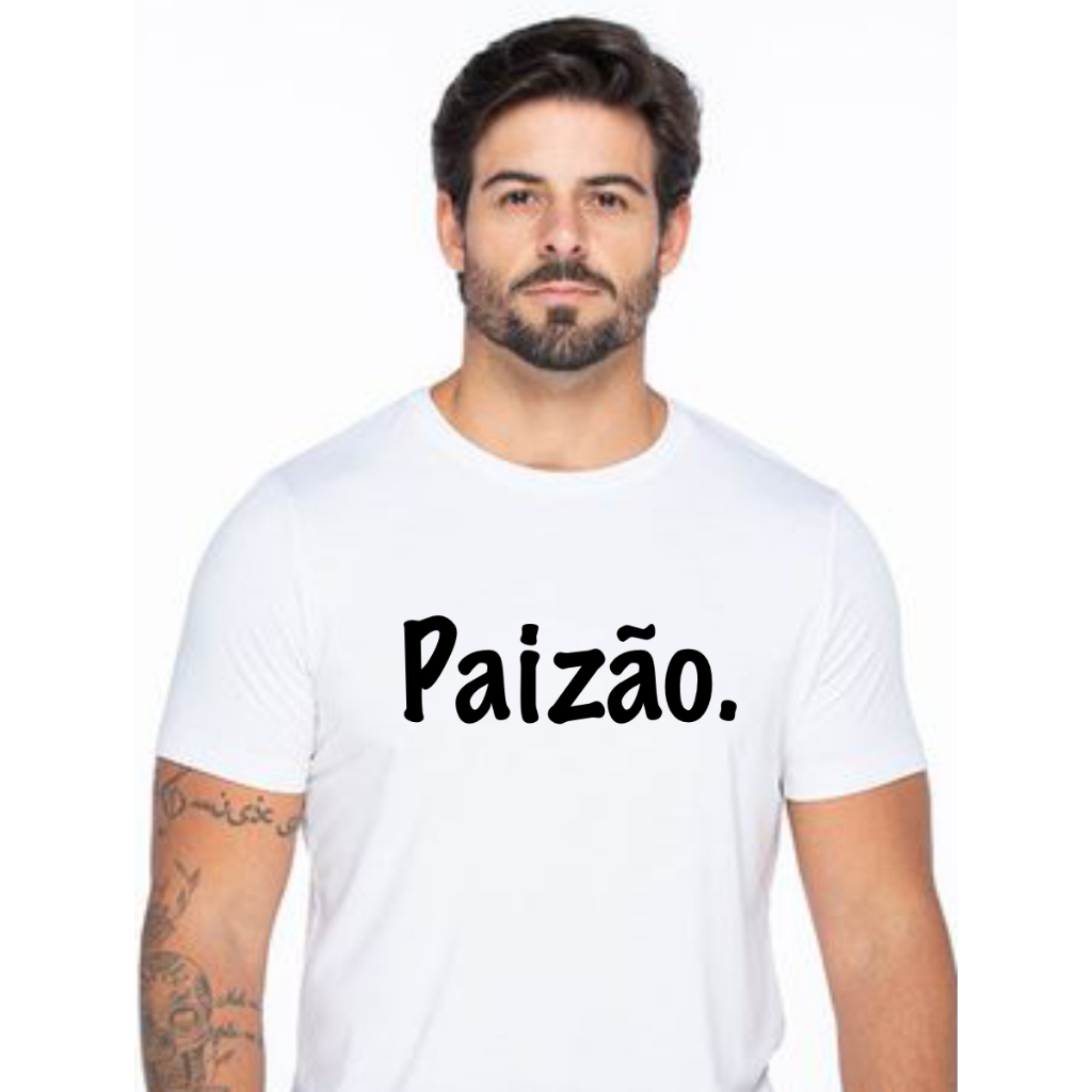 Camisa camiseta  Poliéster sublimada Paizão Dia dos Pais frase presente