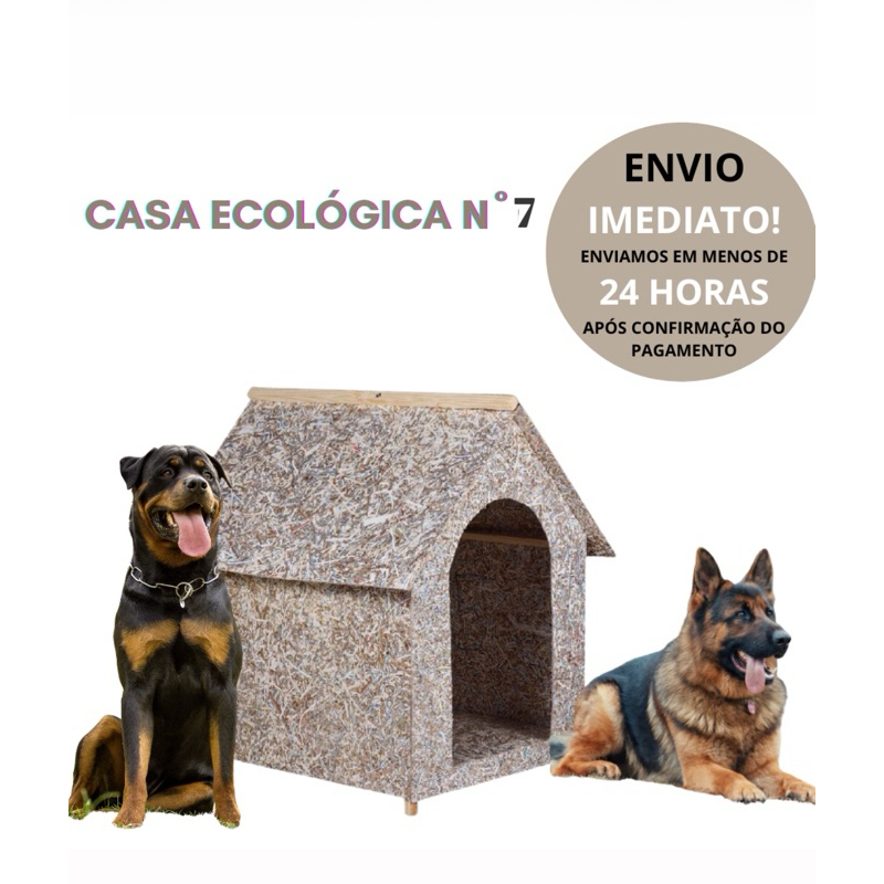Casa/casinha feita de madeira ecológica Nº7 para cachorros cães modelo desmontavel