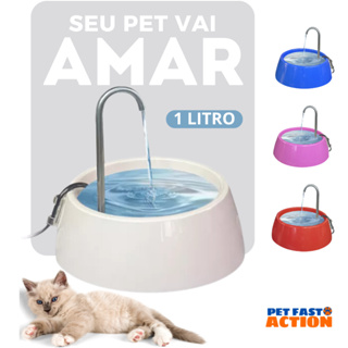 Fonte De Agua Para Gatos 1 Litro Bebedouro Para Gato Automático em Oferta na Shopee