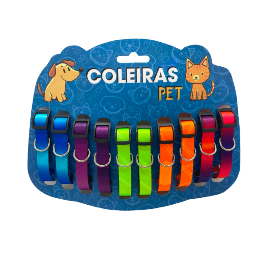 Kit coleira para cães ajuste tamanho todos os portes