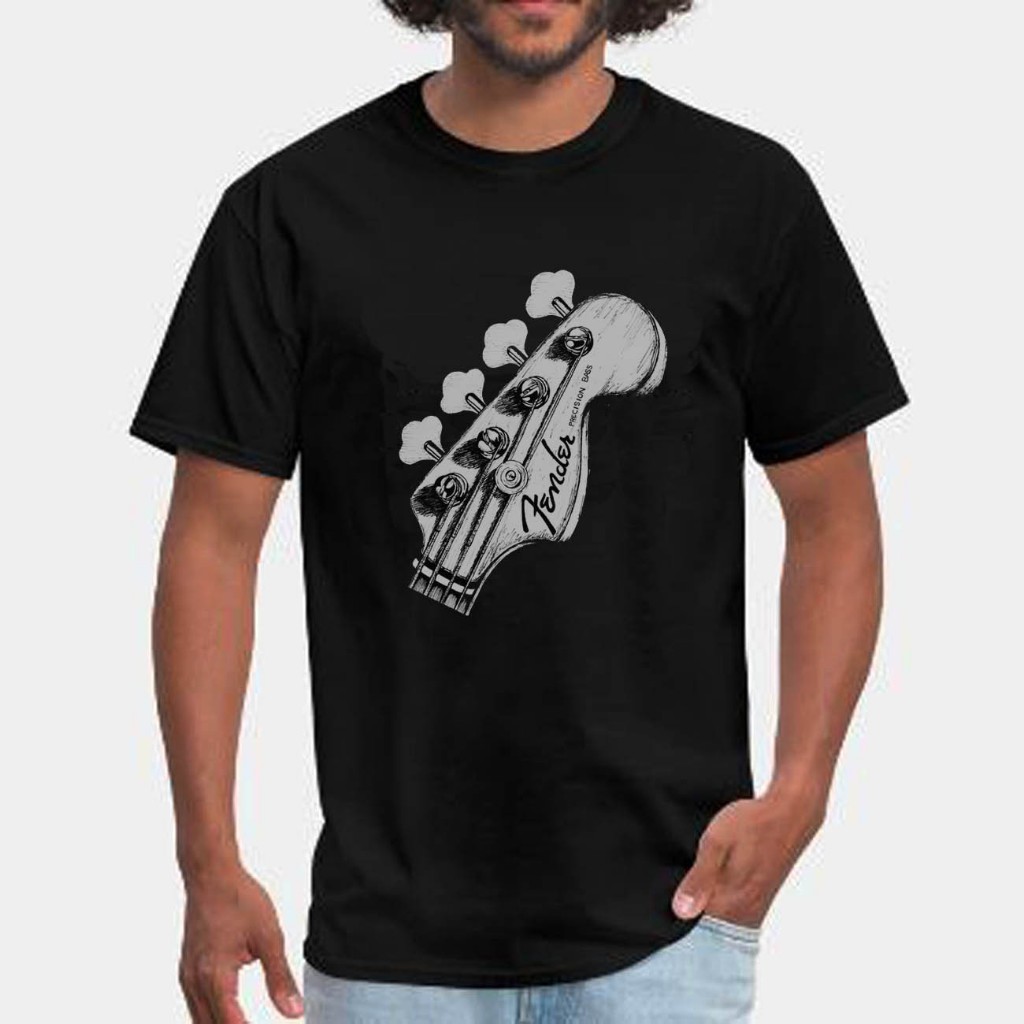 Camiseta Fender Bass Contra Baixo Em Algodão