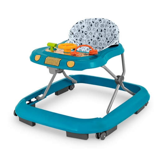 Andador Disquinho Infantil Para Crianças Meninos Toca Musica Som Com Regulagem Tutti Baby Safari Cor Azul