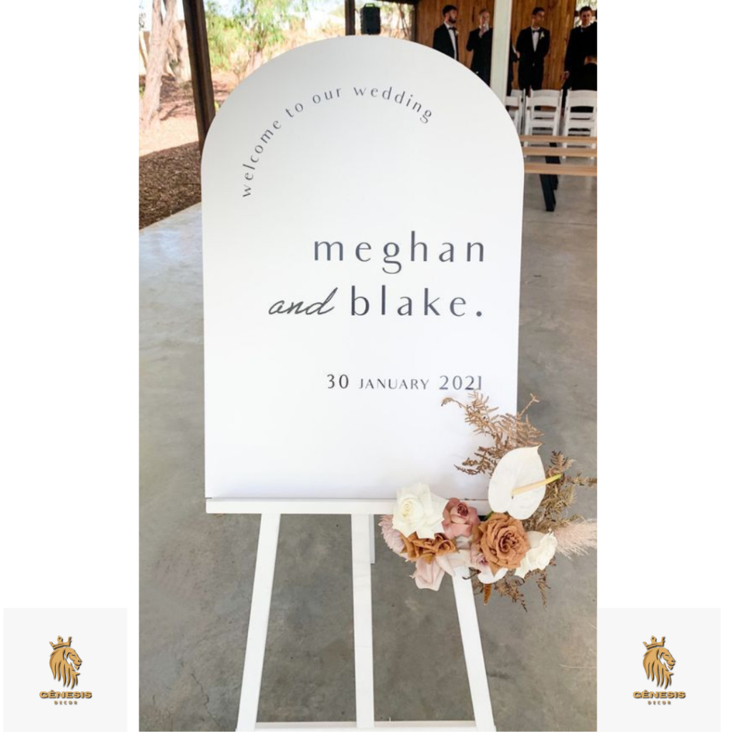 Quadro Decorativo Casamento Bem Vindos Personalizado entrada recepção nome dos noivos