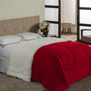 Coberdrom Cobertor Casal Queen 2,40m x 2,20m Sherpa Manta Soft Sherpa Lã de Carneiro