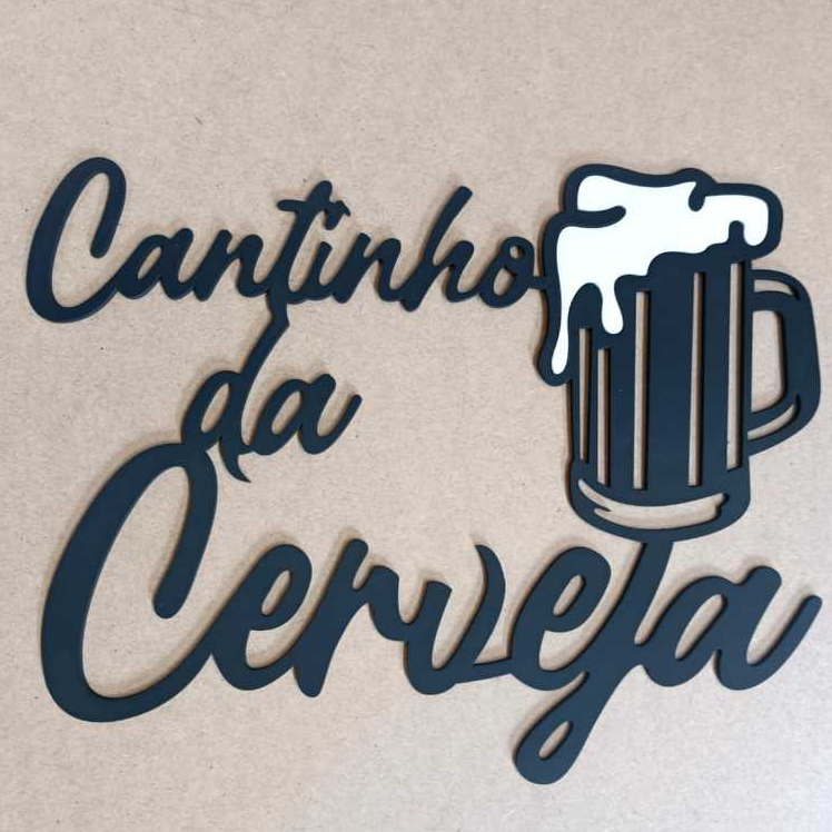 Aplique Decoração Cantinho da Cerveja Diferente Elegante para Casa Cozinha Sala Churrasqueira em MDF