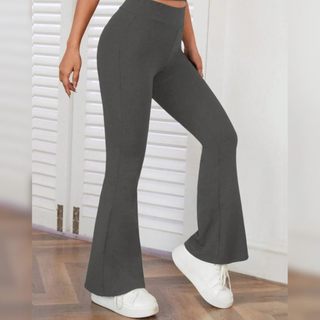 kit 2 Calça Bailarina Feminina Calça Legging Feminina Legging Flare Legging Preta cintura alta