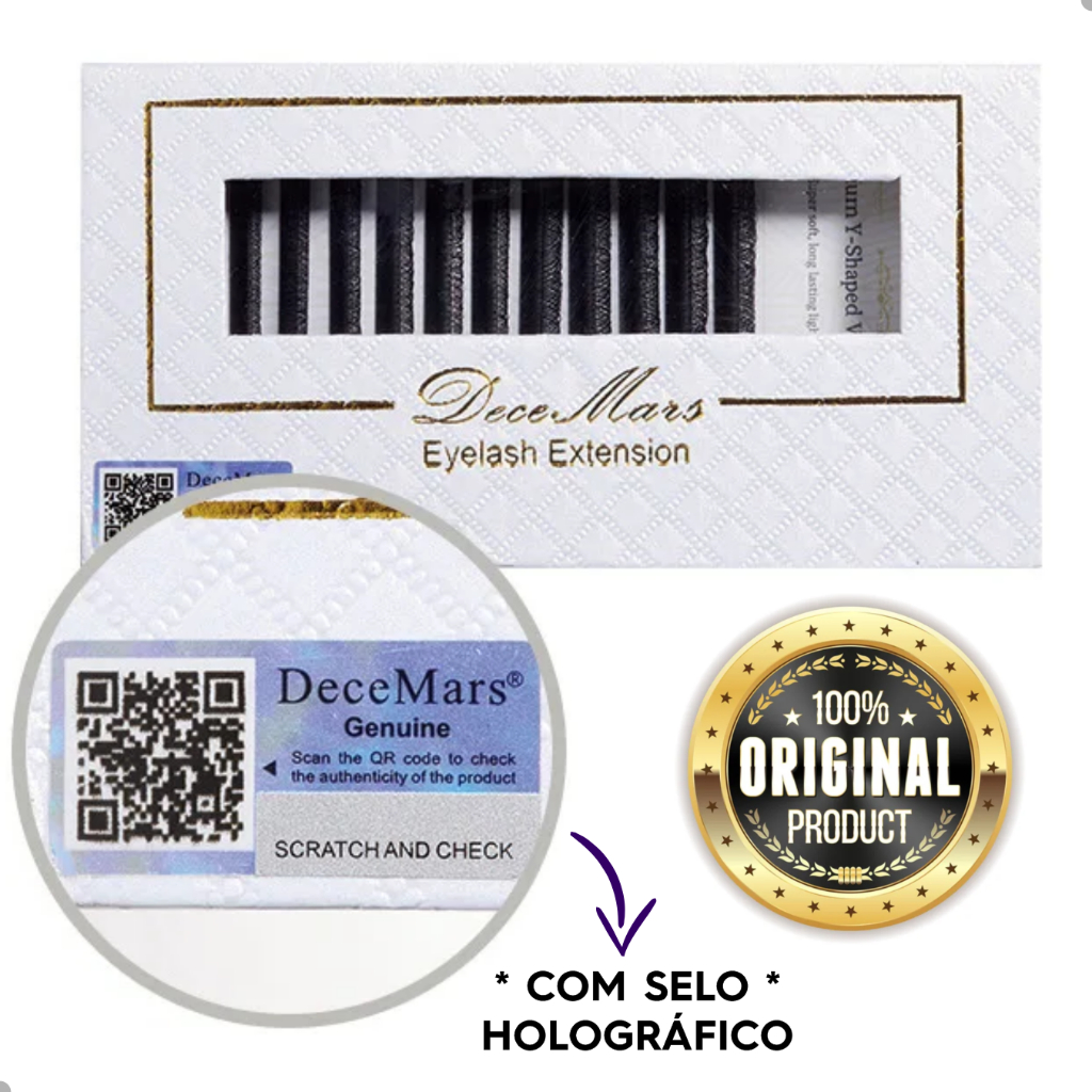 Cilios Y Decemars Volume Brasileiro Original 0.07 D YY Caixa Mix ou Unitaria Cílios Decemars YY